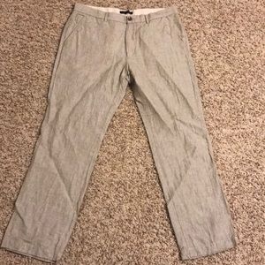 Kentfield khaki striped pant linen